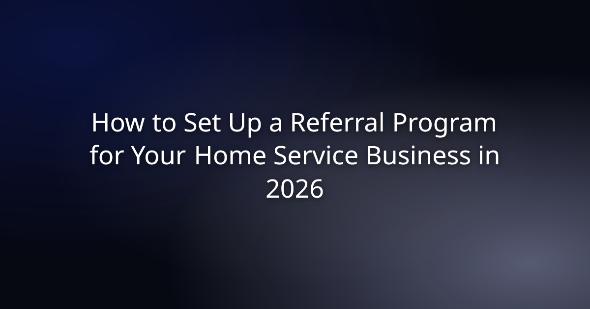 How to set up a referral program for your home service business